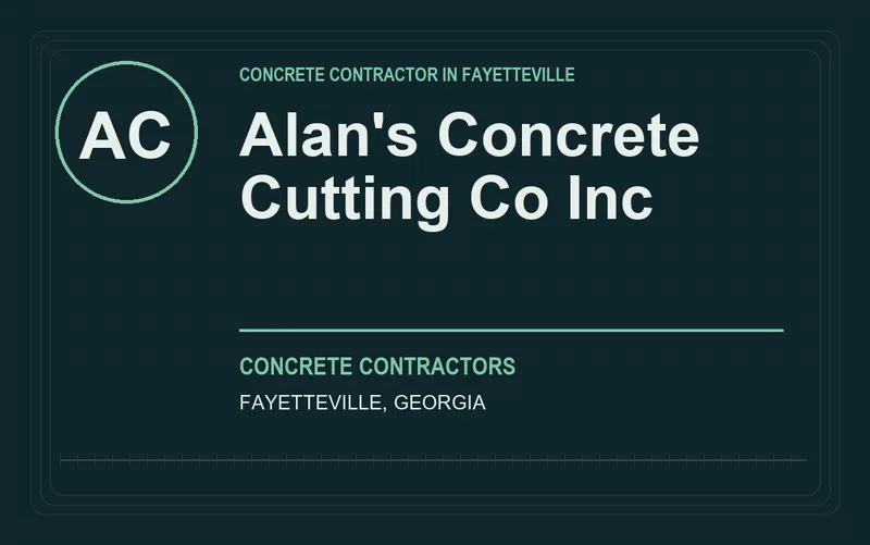 Alan's Concrete Cutting Co Inc in Fayetteville, Georgia