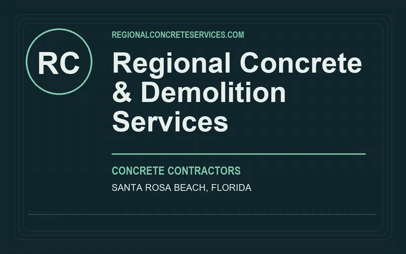Regional Concrete & Demolition Services in Santa Rosa Beach, Florida