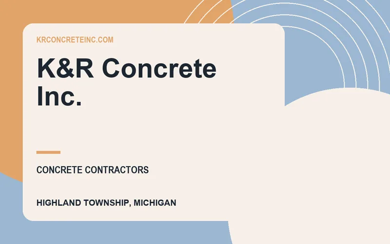 K&R Concrete Inc. in Highland Township, Michigan