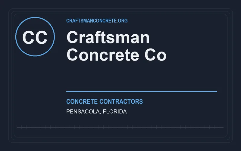 Craftsman Concrete Co in Pensacola, Florida