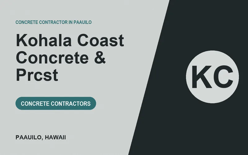 Kohala Coast Concrete & Prcst in Paauilo, Hawaii