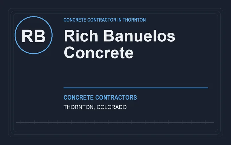 Rich Banuelos Concrete in Thornton, Colorado