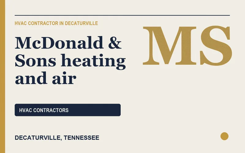 McDonald & Sons heating and air in Decaturville, Tennessee