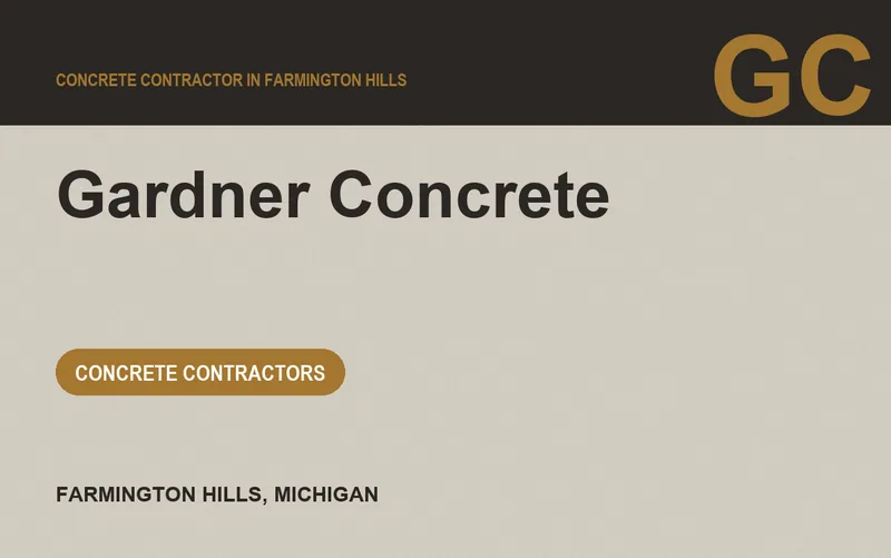 Gardner Concrete in Farmington Hills, Michigan