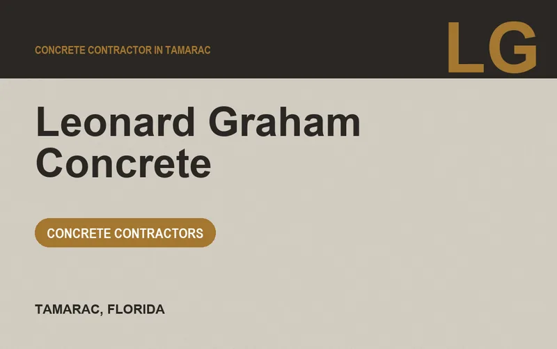 Leonard Graham Concrete in Tamarac, Florida