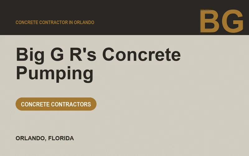 Big G R's Concrete Pumping in Orlando, Florida