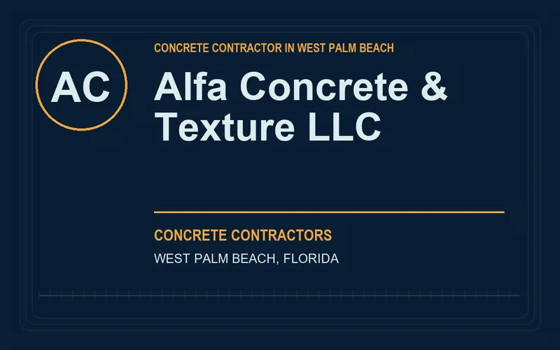 Alfa Concrete & Texture LLC in West Palm Beach, Florida