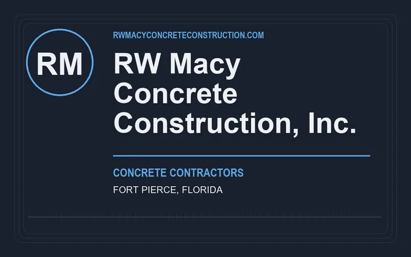 RW Macy Concrete Construction, Inc. in Fort Pierce, Florida
