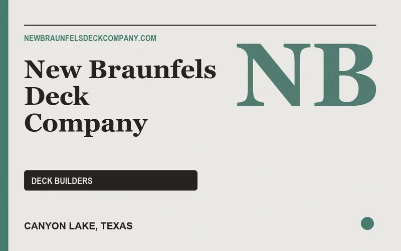 New Braunfels Deck Company in Canyon Lake, Texas