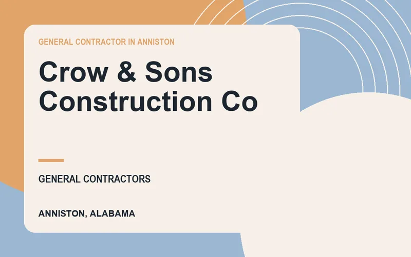 Crow & Sons Construction Co in Anniston, Alabama