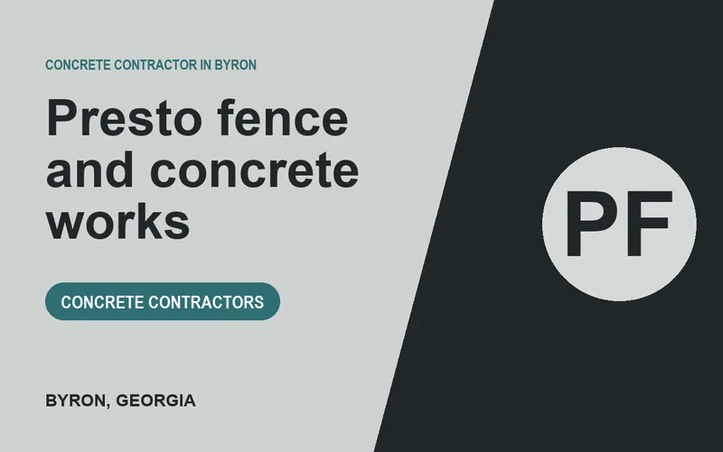 Presto fence and concrete works in Byron, Georgia