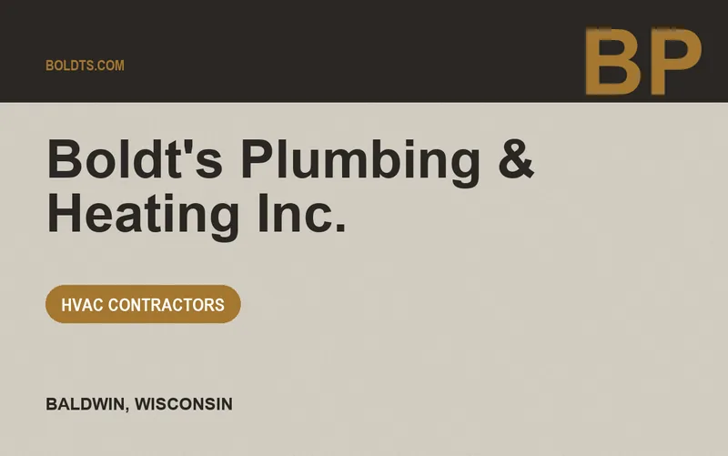Boldt's Plumbing & Heating Inc. in Baldwin, Wisconsin