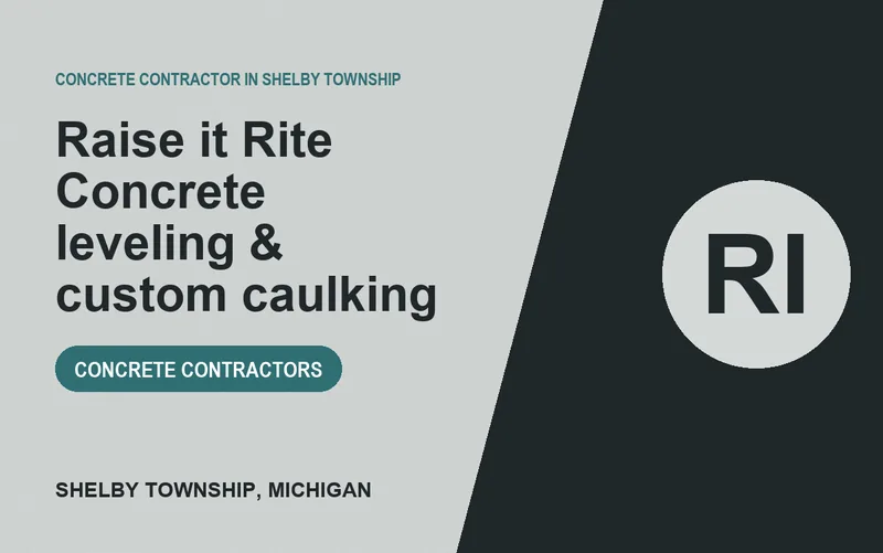 Raise it Rite Concrete leveling & custom caulking in Shelby Township, Michigan