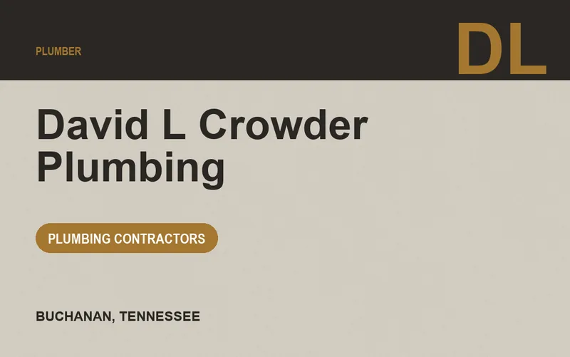 David L Crowder Plumbing in Buchanan, Tennessee