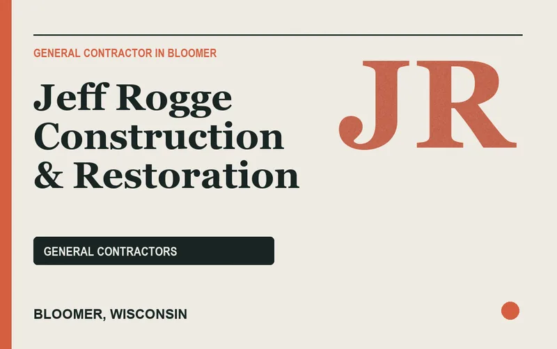 Jeff Rogge Construction & Restoration in Bloomer, Wisconsin