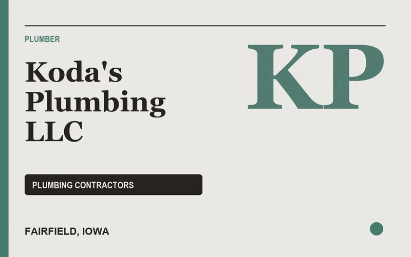 Koda's Plumbing LLC in Fairfield, Iowa