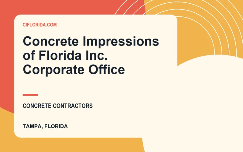 Concrete Impressions of Florida Inc. Corporate Office in Tampa, Florida