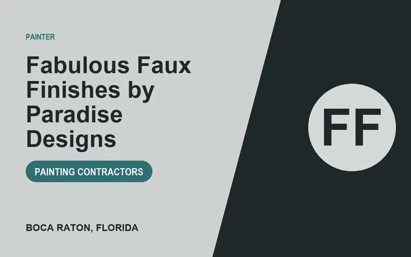 Fabulous Faux Finishes by Paradise Designs in Boca Raton, Florida