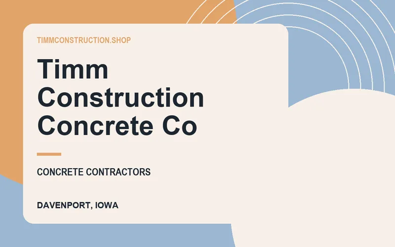Timm Construction Concrete Co in Davenport, Iowa