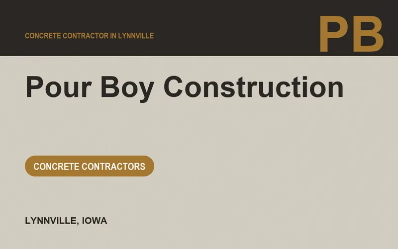 Pour Boy Construction in Lynnville, Iowa