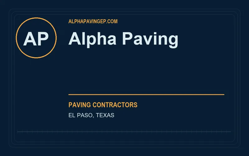 Alpha Paving in El Paso, Texas