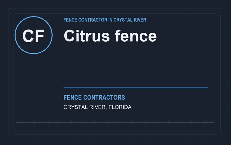 Citrus fence in Crystal River, Florida
