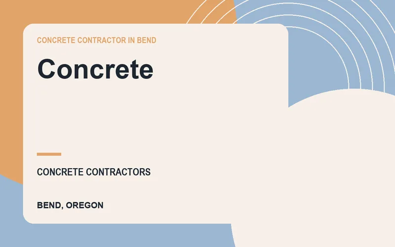 Concrete in Bend, Oregon