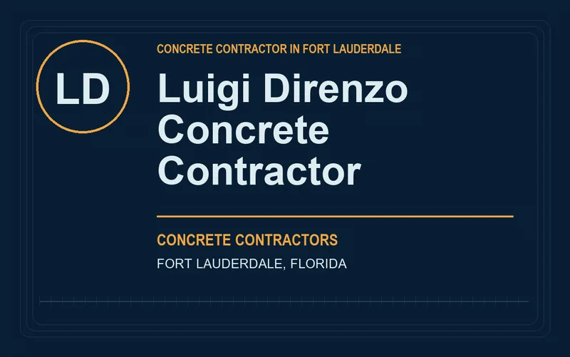 Luigi Direnzo Concrete Contractor in Fort Lauderdale, Florida