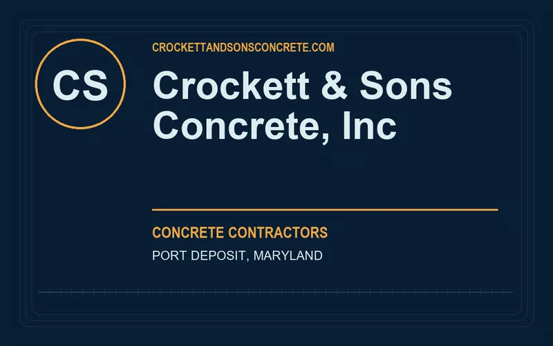 Crockett & Sons Concrete, Inc in Port Deposit, Maryland