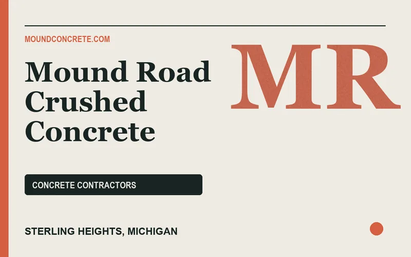 Mound Road Crushed Concrete in Sterling Heights, Michigan