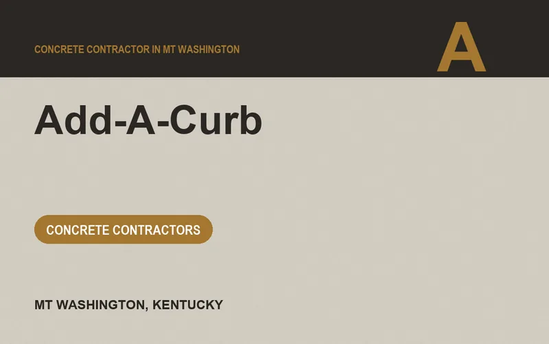 Add-A-Curb in Mt Washington, Kentucky