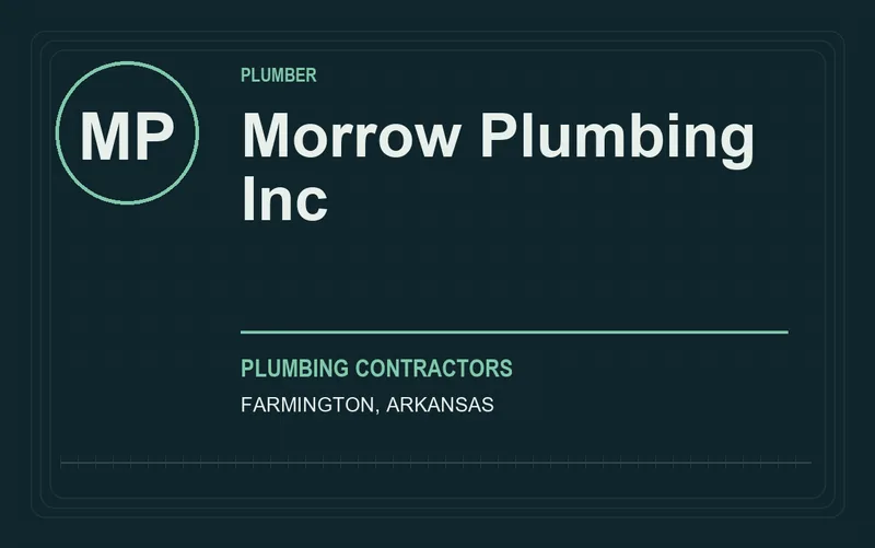 Morrow Plumbing Inc in Farmington, Arkansas