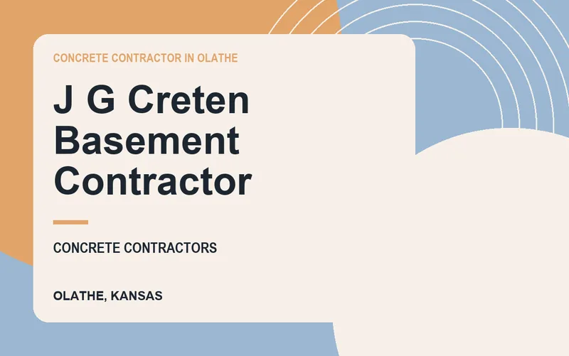 J G Creten Basement Contractor in Olathe, Kansas