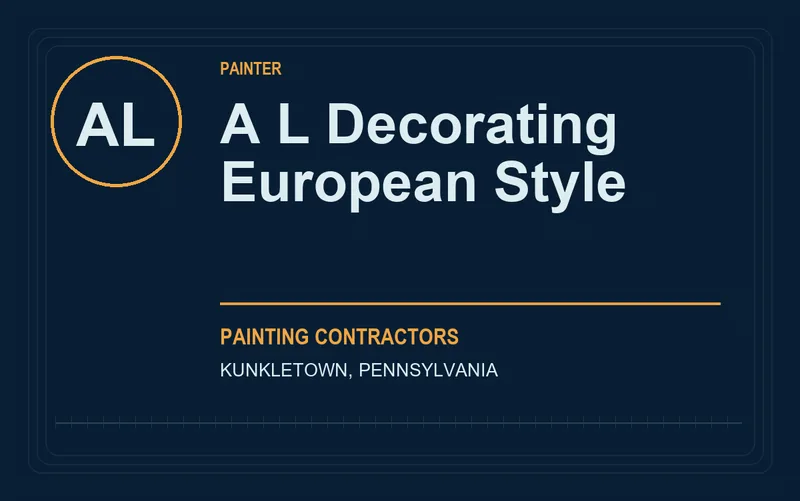 A L Decorating European Style in Kunkletown, Pennsylvania