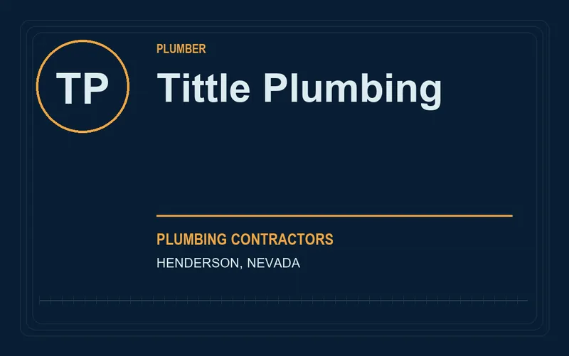 Tittle Plumbing in Henderson, Nevada