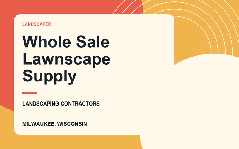 Whole Sale Lawnscape Supply in Milwaukee, Wisconsin