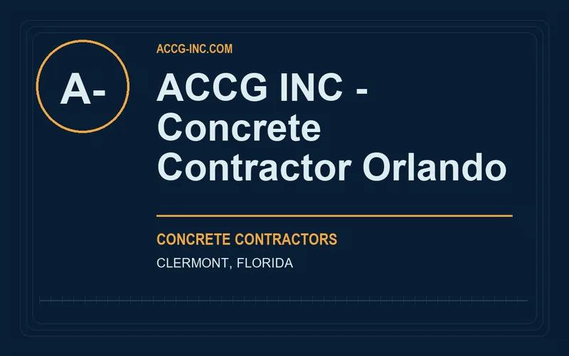 ACCG INC - Concrete Contractor Orlando in Clermont, Florida