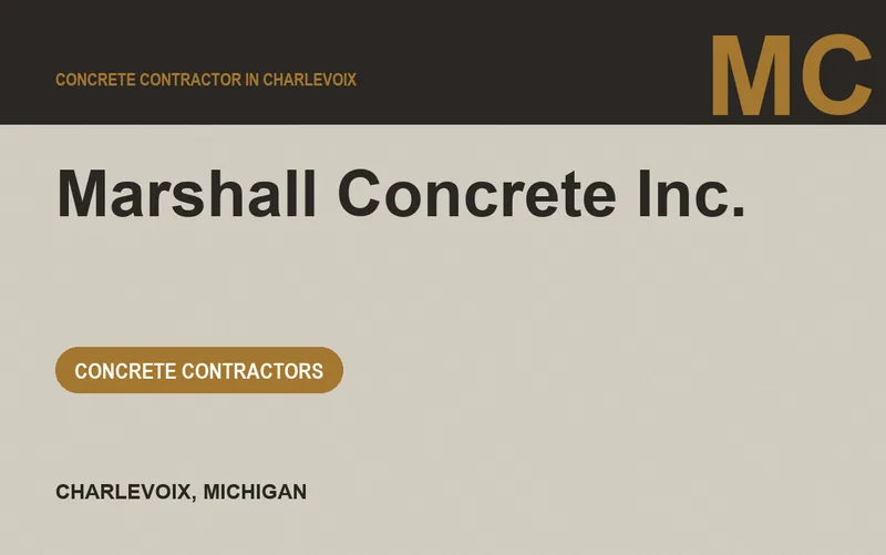 Marshall Concrete Inc. in Charlevoix, Michigan