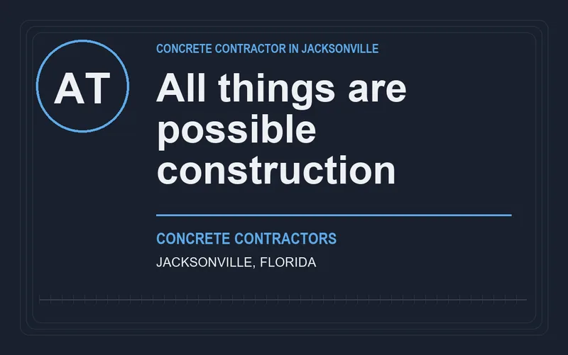 All things are possible construction in Jacksonville, Florida