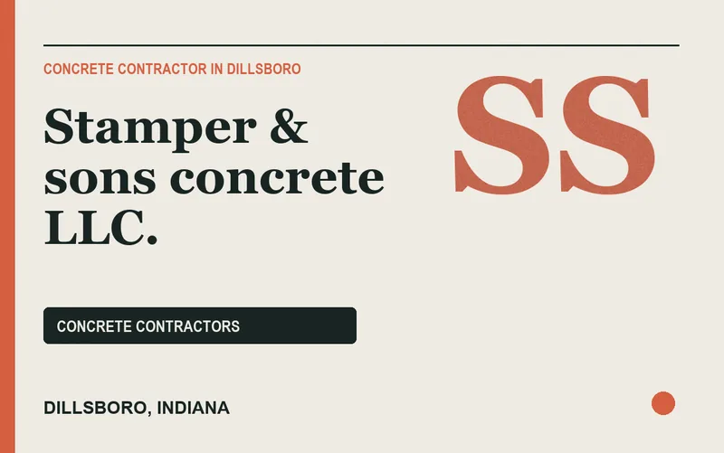 Stamper & sons concrete LLC. in Dillsboro, Indiana