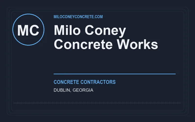 Milo Coney Concrete Works in Dublin, Georgia