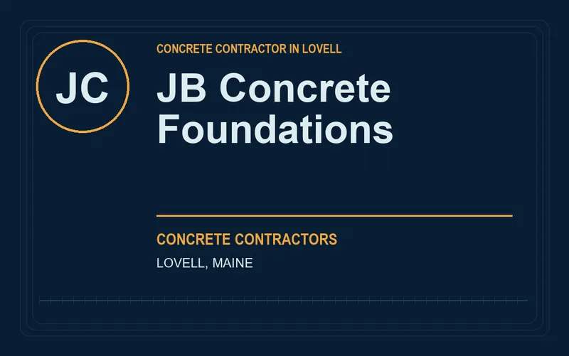 JB Concrete Foundations in Lovell, Maine