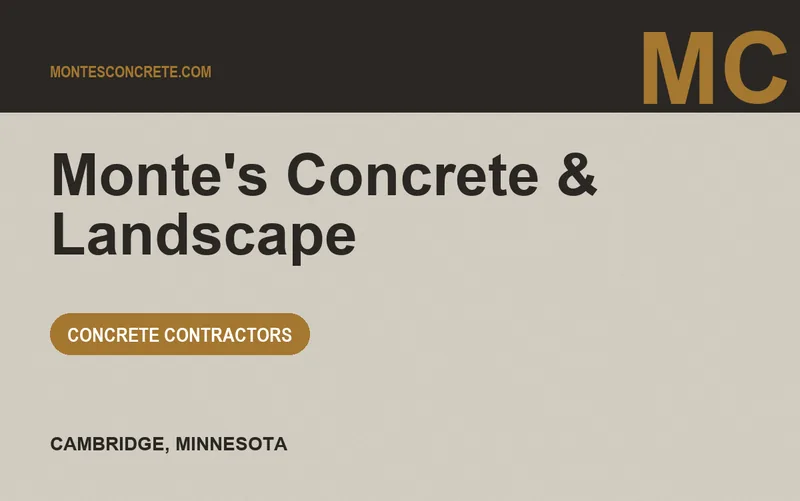 Monte's Concrete & Landscape in Cambridge, Minnesota