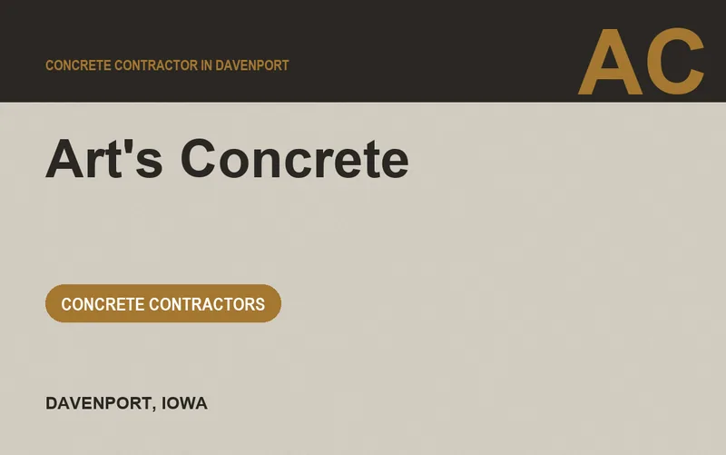 Art's Concrete in Davenport, Iowa