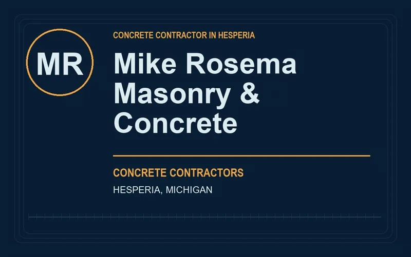 Mike Rosema Masonry & Concrete in Hesperia, Michigan