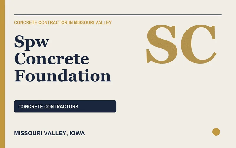 Spw Concrete Foundation in Missouri Valley, Iowa