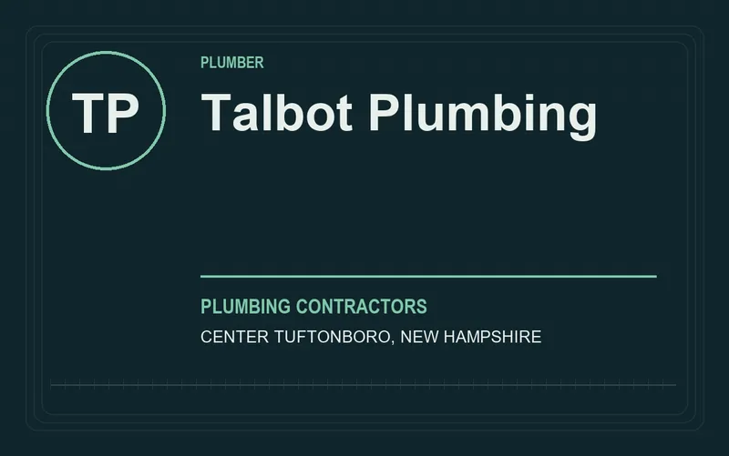 Talbot Plumbing in Center Tuftonboro, New Hampshire