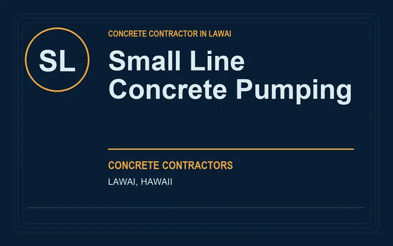 Small Line Concrete Pumping in Lawai, Hawaii