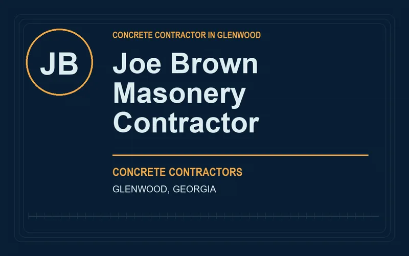 Joe Brown Masonery Contractor in Glenwood, Georgia