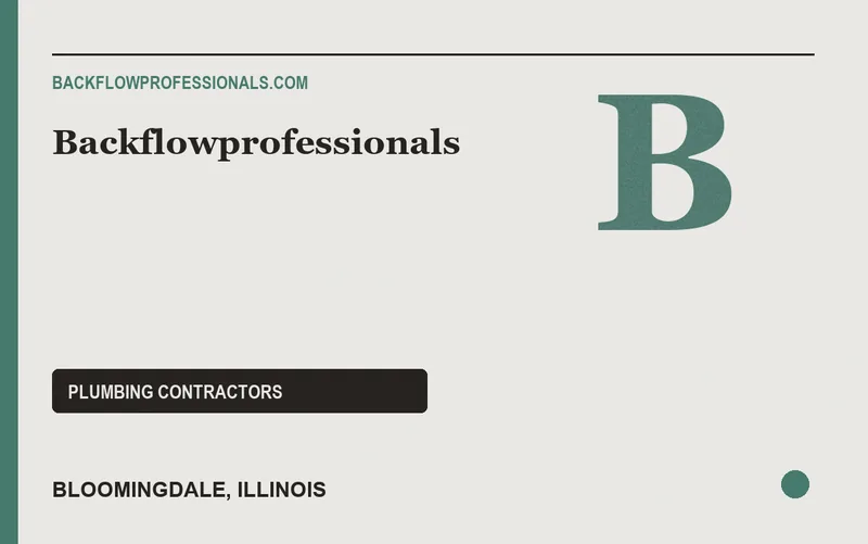 Backflowprofessionals in Bloomingdale, Illinois